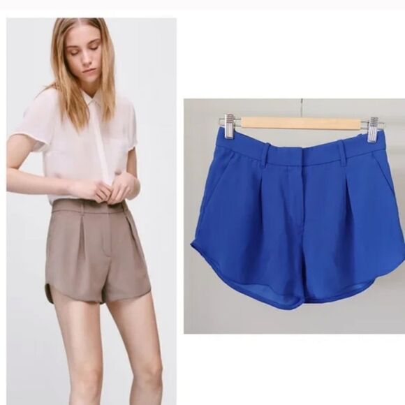 Aritzia Babaton Blue Antoine Shorts Sz 00 - Picture 1 of 10